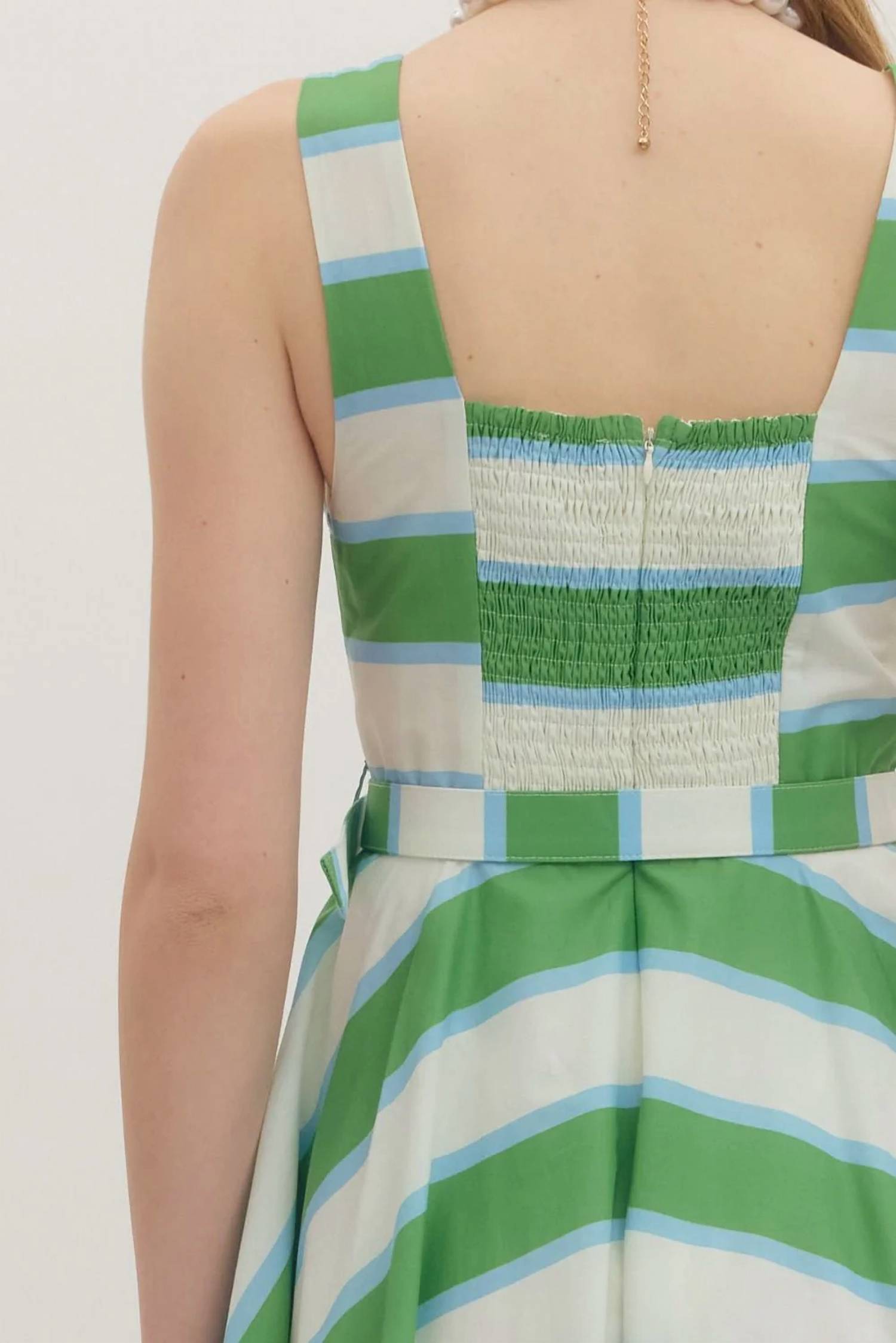 Entro - Leia Striped Midi Dress