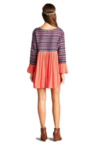 Velzera - Tapestry Geometric Mini Dress - Plus