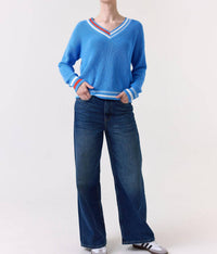 Wispr - Vivienne Stripe V-neck Sweater
