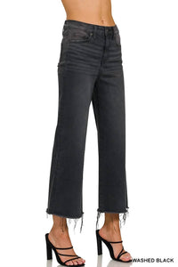 Zenana - High Rise Cropped Jeans