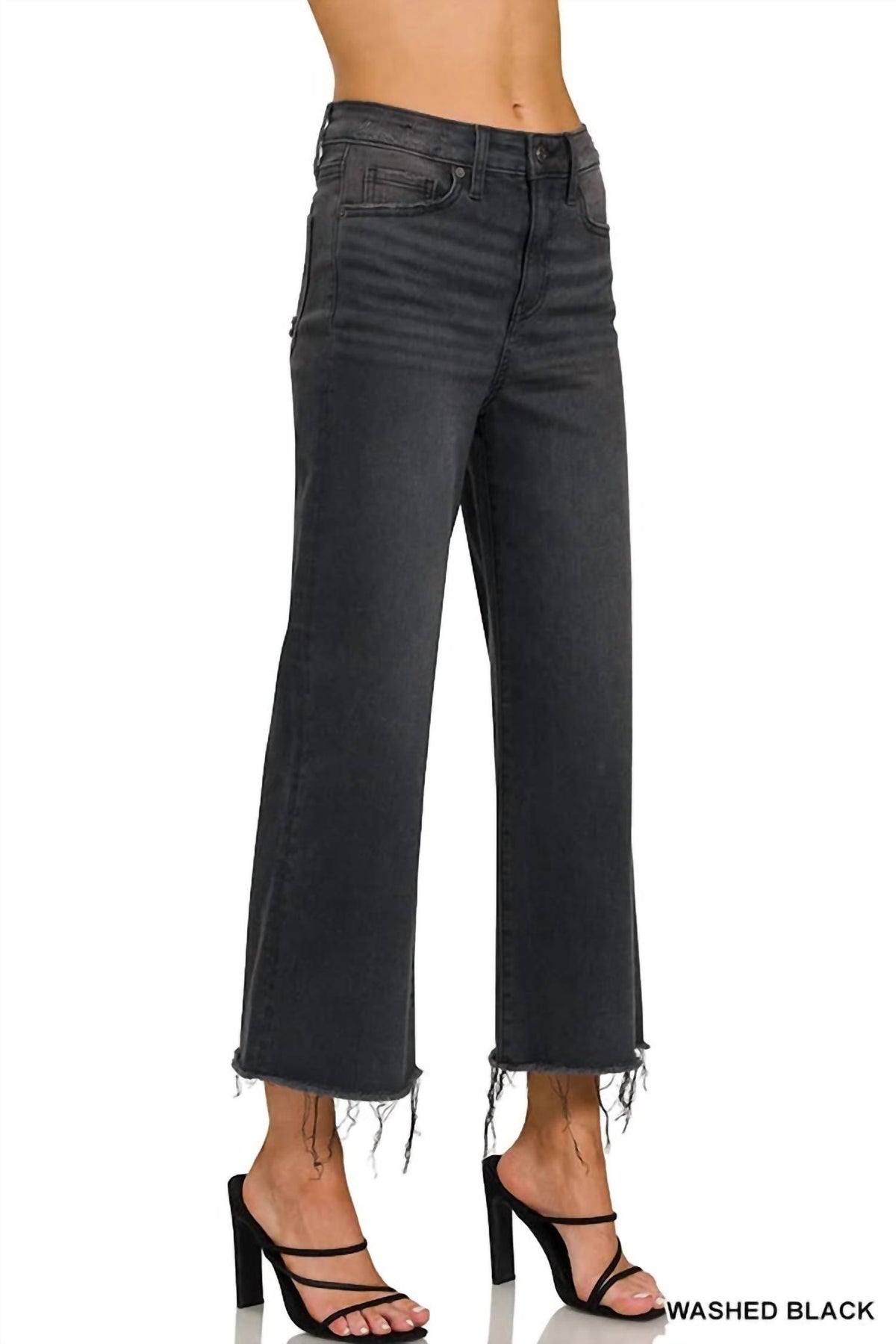 Zenana - High Rise Cropped Jeans