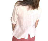 Made In Italy - Serenity Button Back Linen Top