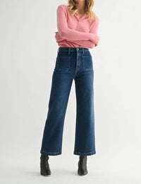 Just Black Denim - Patch Pocket Wide Leg Jean