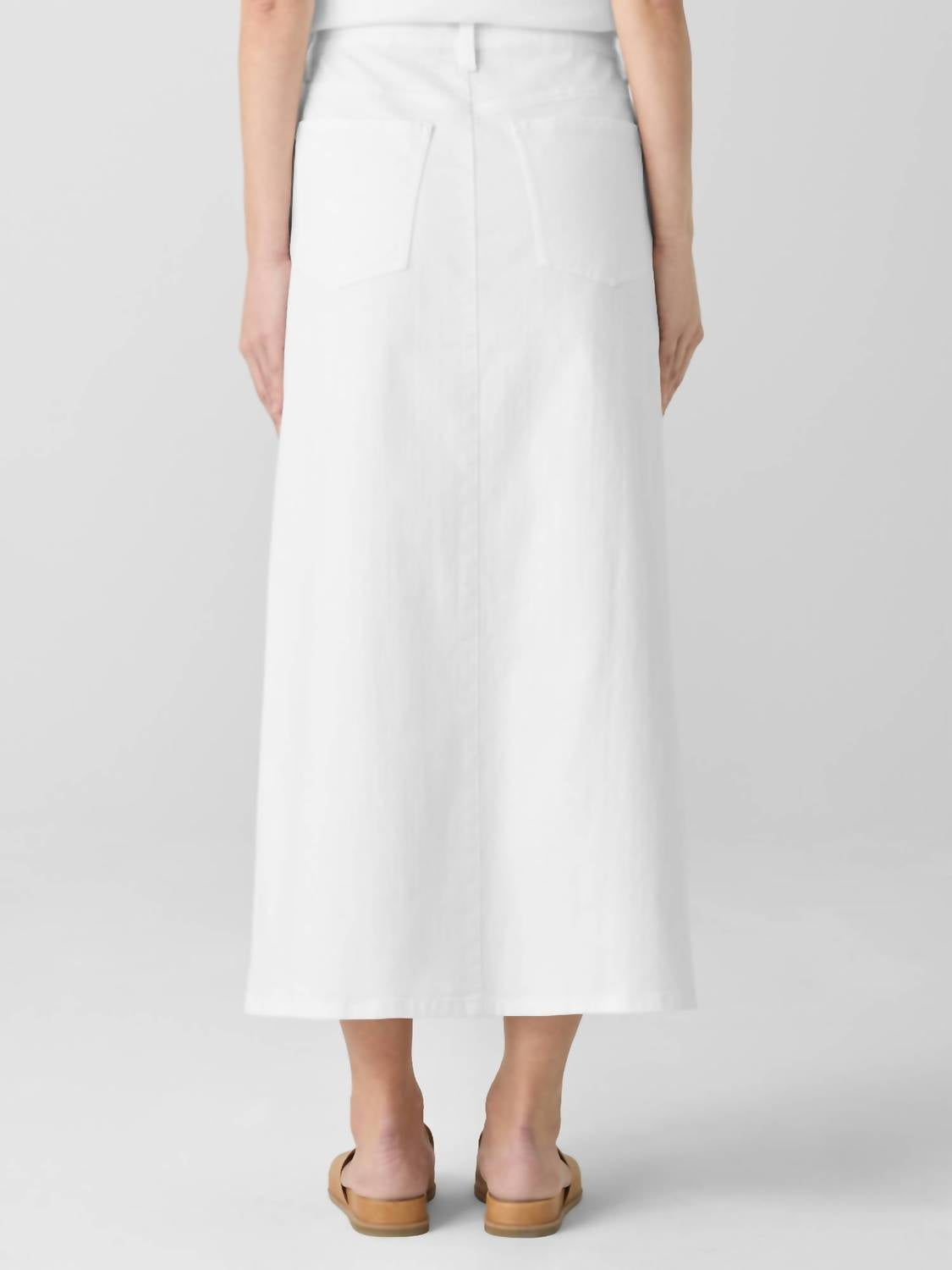 Eileen Fisher - Garment-dyed Denim A-line Skirt