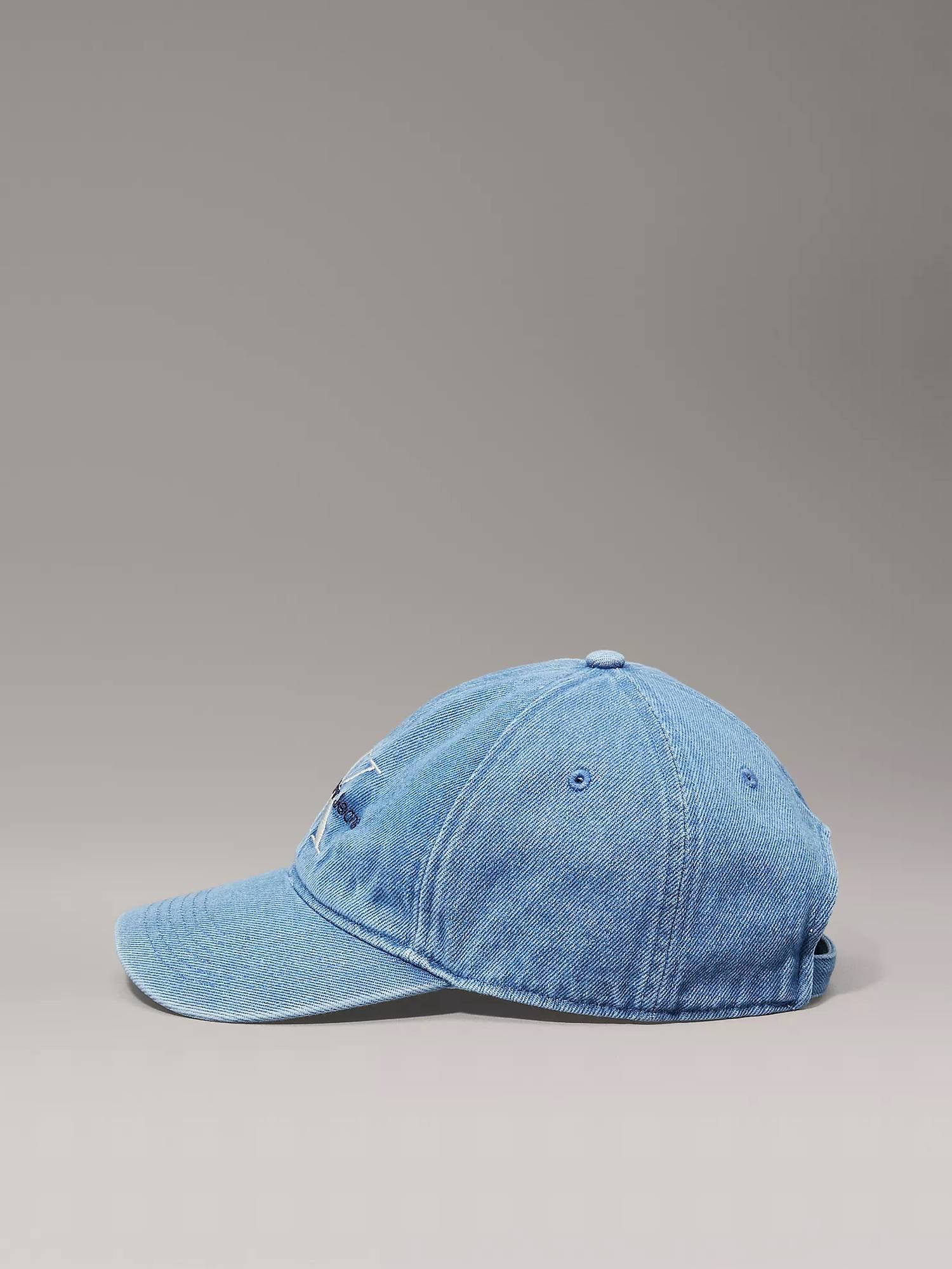 Calvin Klein - Unisex Denim Embroidered Monogram Logo Cap