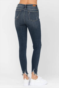 Judy Blue - Destroyed Hem Skinny Jeans