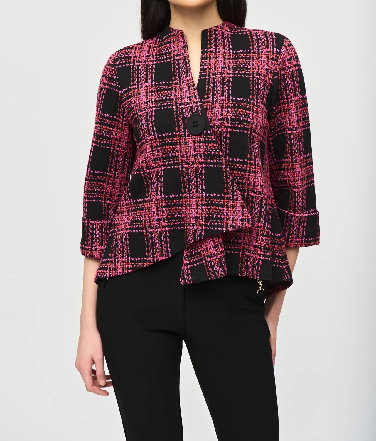Joseph Ribkoff - Jacquard Knit Swing Jacket