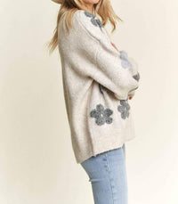 Madelyn - Puff Flower Sweater