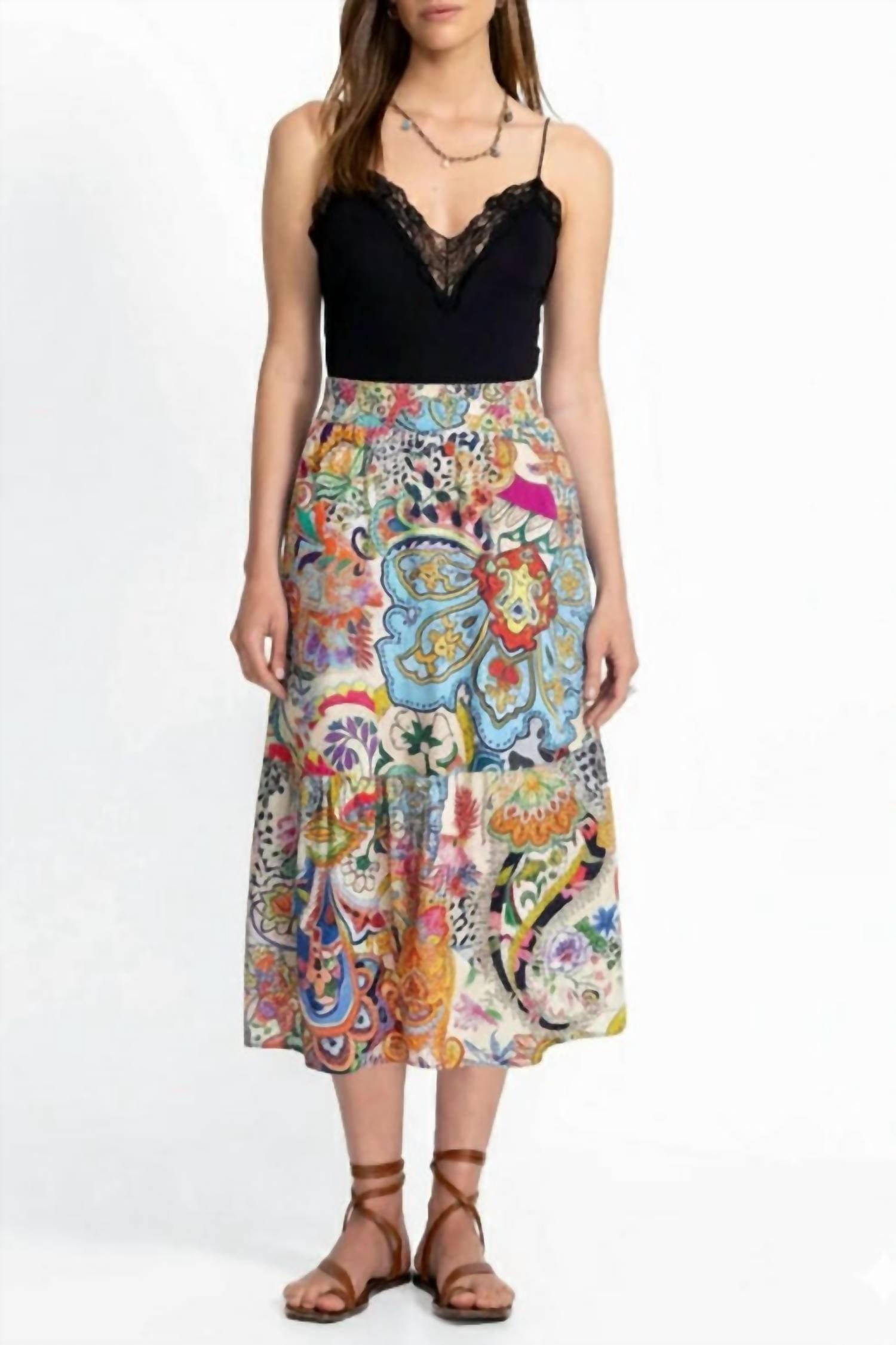 Johnny Was - JANIE FAVORITE SINGLE TIERED SKIRT