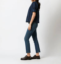 Ulla Johnson Nara Top in midnight - women's blouse - detail view