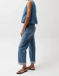 Pistola - Kacey Mid Rise Cuffed Boyfriend Jeans