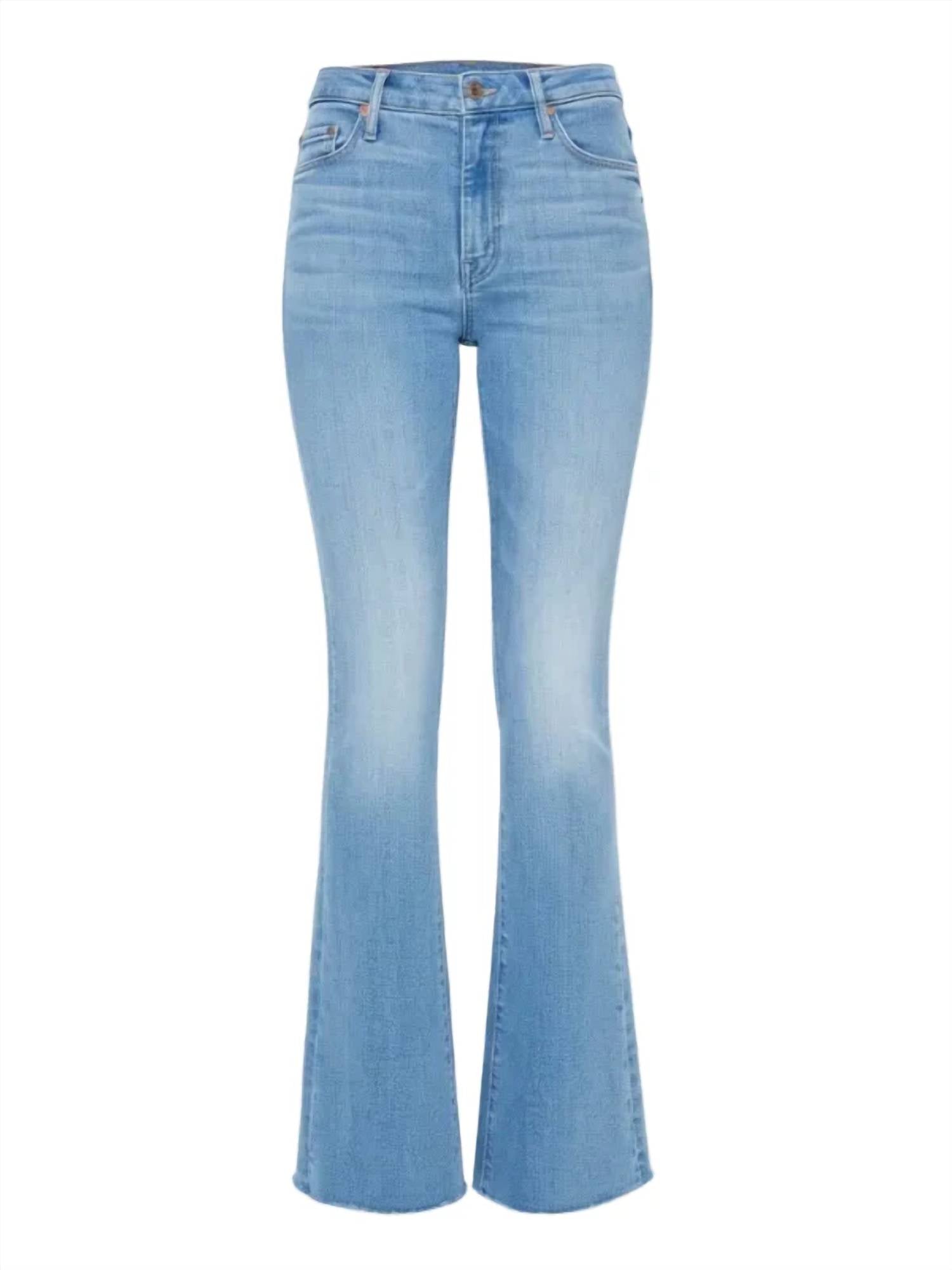 Mother - Weekender Mid Rise Flare Frayed Hem Jeans