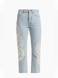 Frame - Women's Crochet Vertical Drop Jeans