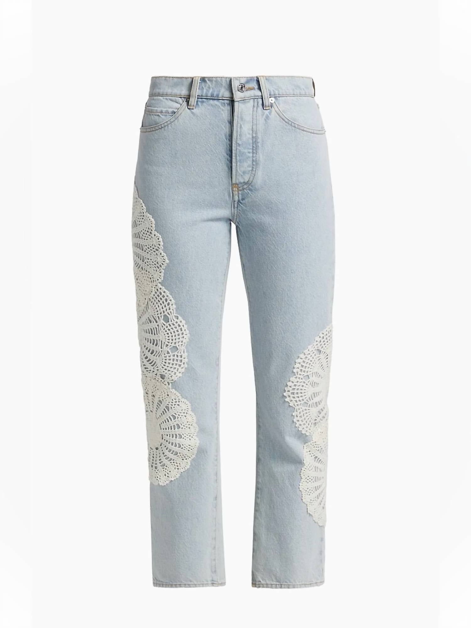 Frame - Women's Crochet Vertical Drop Jeans