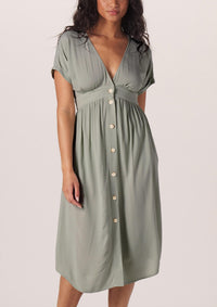The Normal Brand - Deep V-neck Button Dress