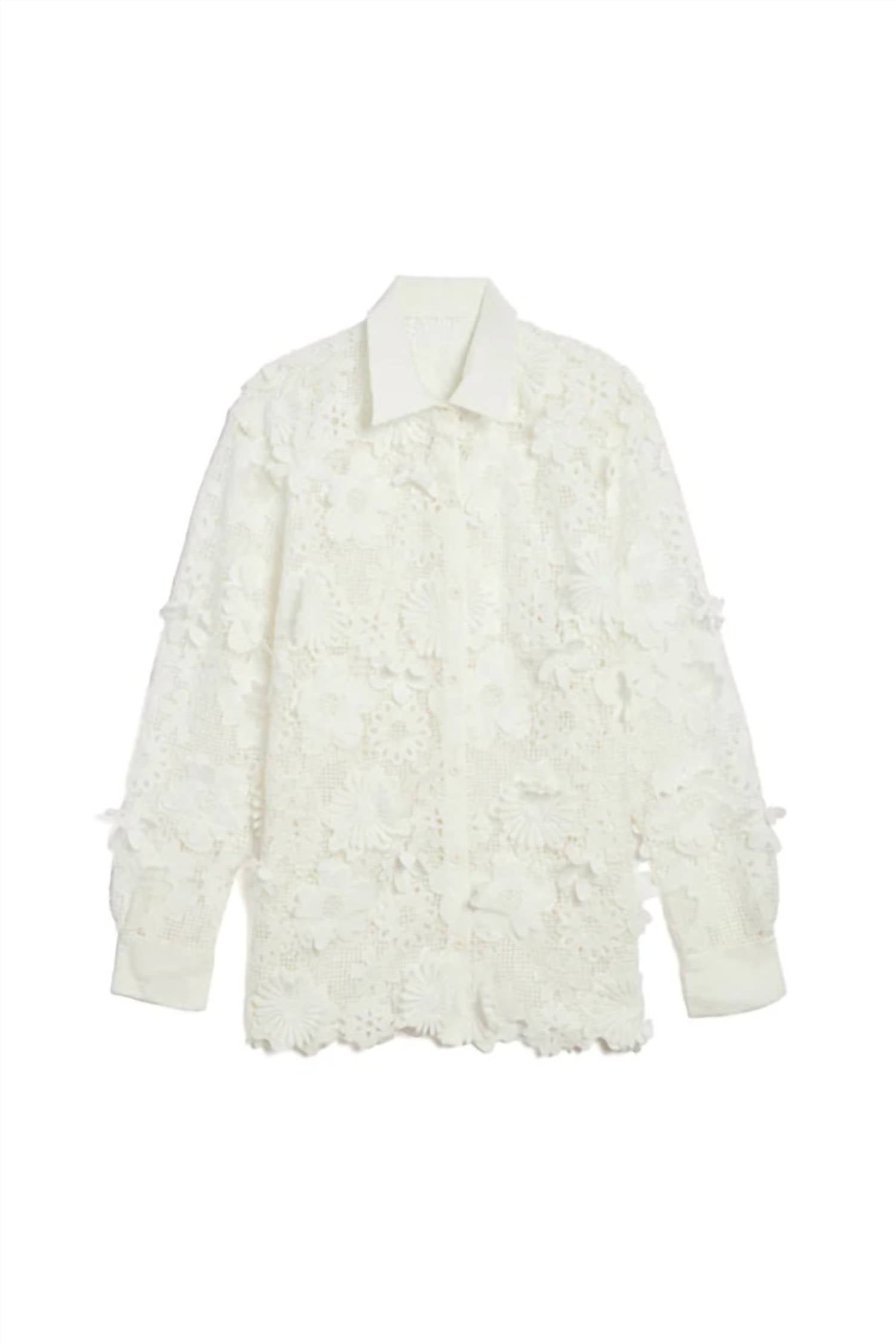 Jocelyn - 3d Floral Lace Oversized Shirt