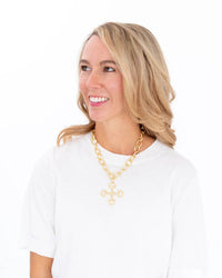 Susan Shaw - Horsebit & Cross Necklace