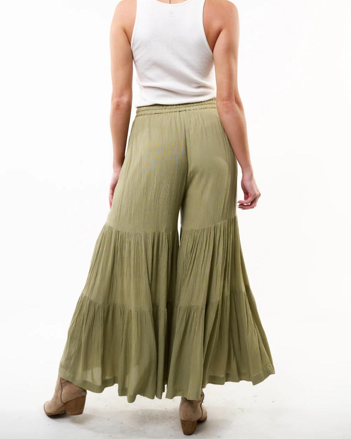 Aratta Dream Palazzo Pants in olive - women's pants - detail view