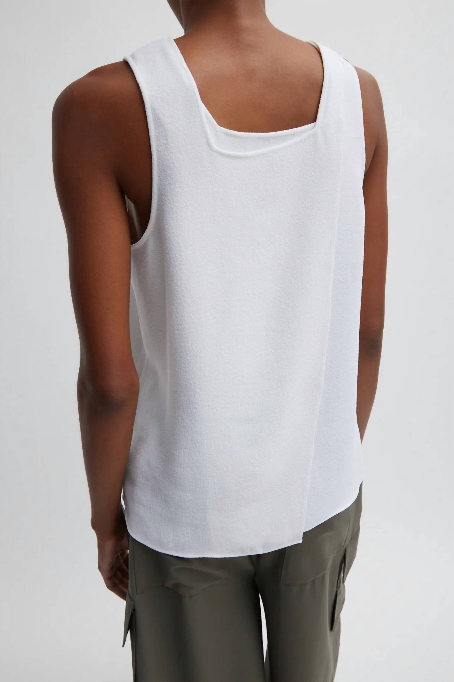 Tibi - Pebble Sable Cross Back Tank