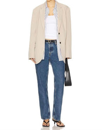 RE/DONE Standard Straight Leg Jeans in blue mere - women's jeans - view 5