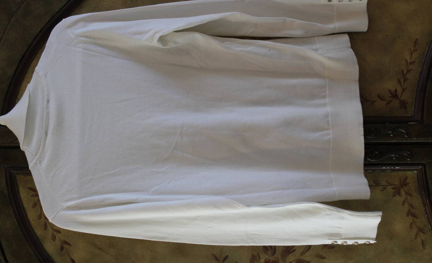 Tommy Hilfiger Women's Stella Turtleneck Sweater in ivory - women's sweater - detail view