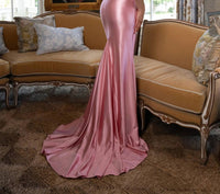 Rachel Allan Women's Prom Dress in rose pink - women's dress - detail view