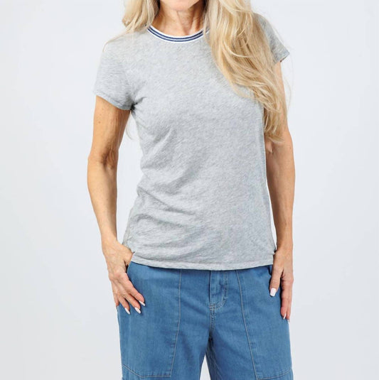 Goldie - Classic Metallic Tipped Ringer Tee