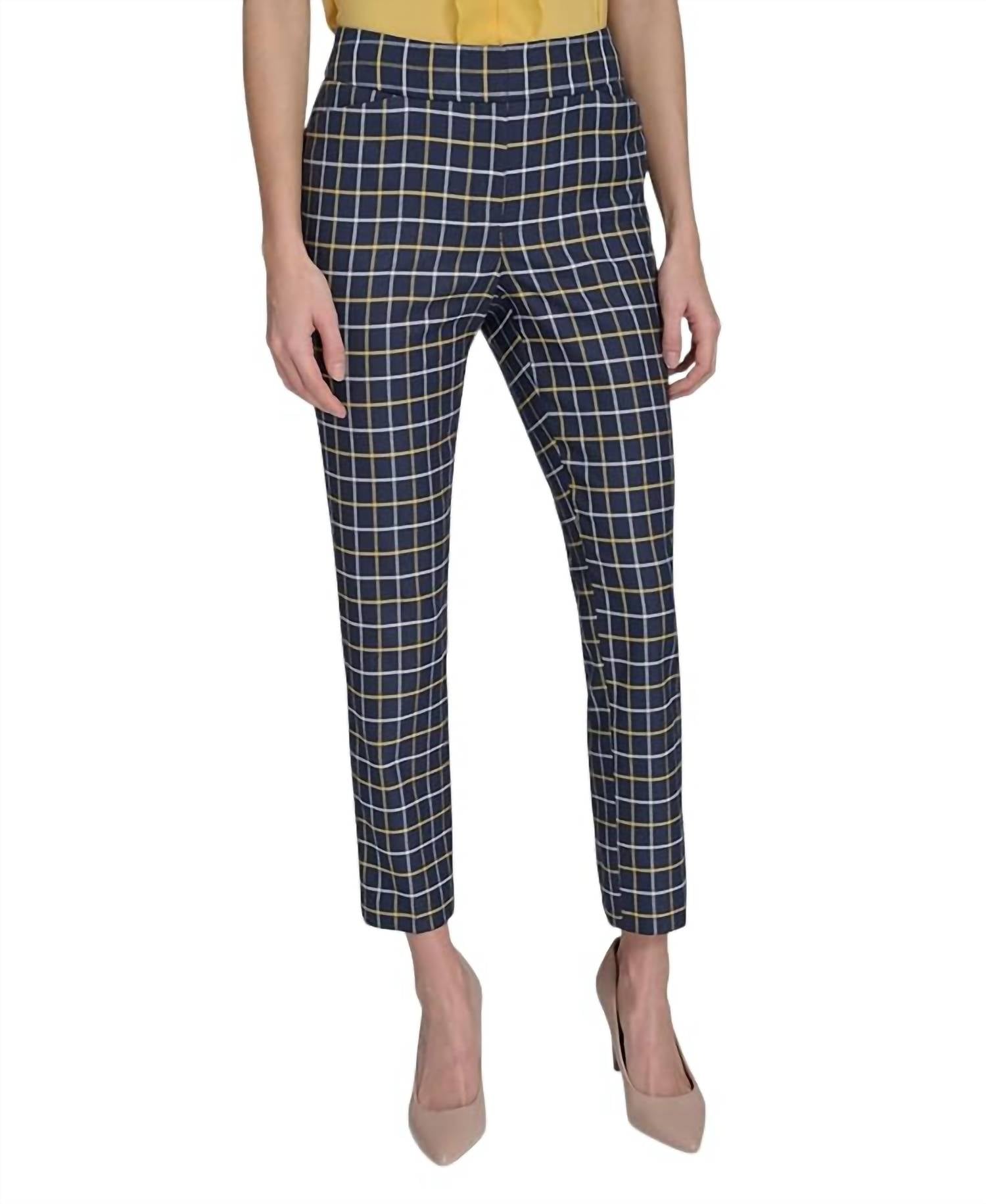 Tommy Hilfiger - Women's Plaid-print Slim-fit Ankle Pants