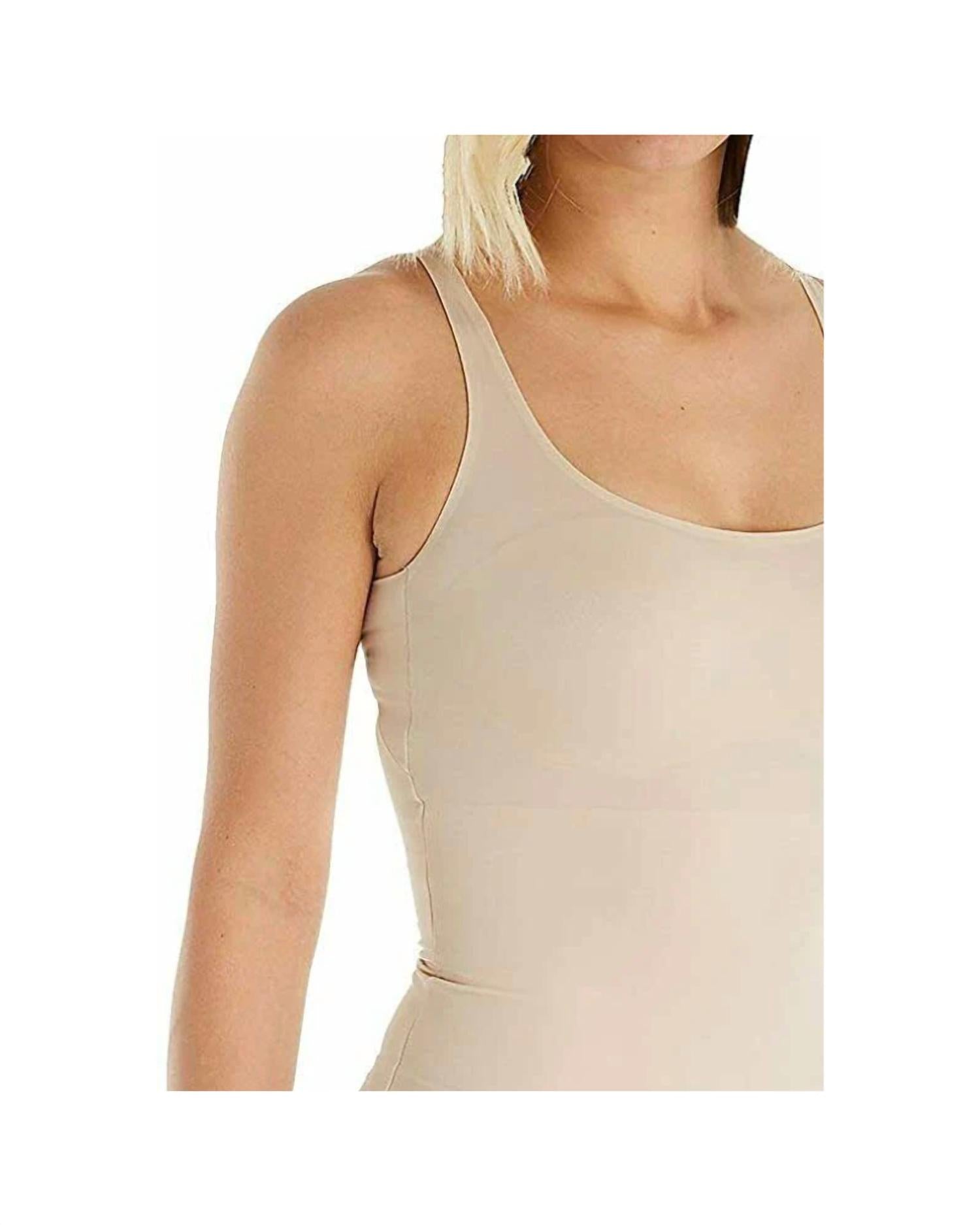 TC Fine Intimates No Side-show Shaping Camisole in warm beige - women's shirt - detail view