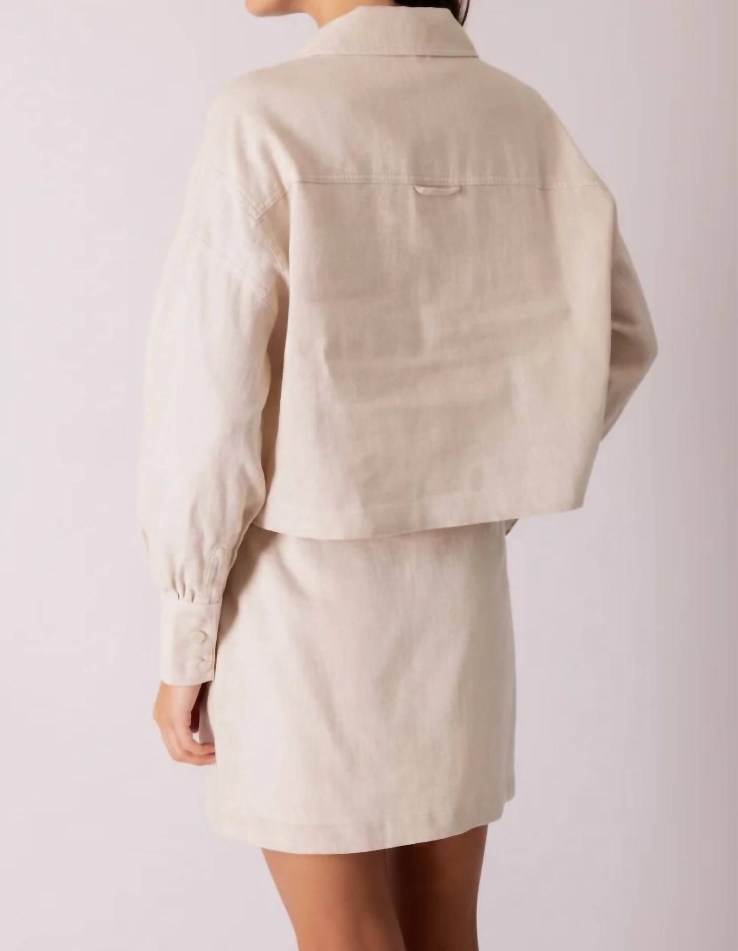 P.Cill - Linen Cargo Style Skort