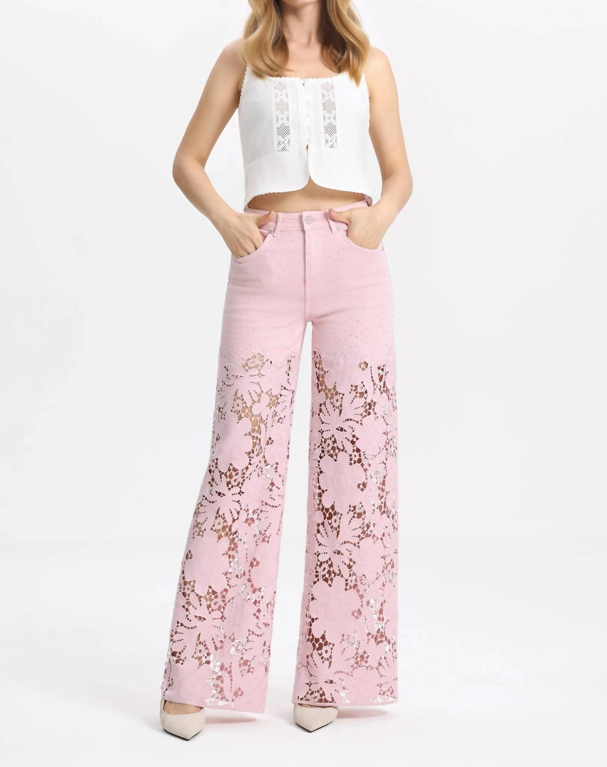 Bayeas - Flora High Rise Wide Leg Jeans