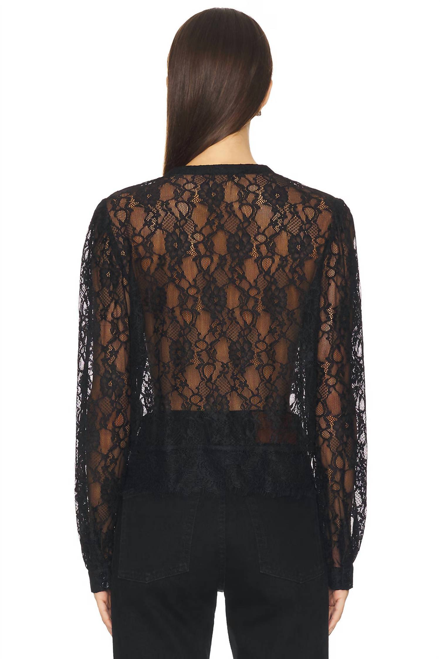 Steve Madden - Piper Lace Ruffle Blouse