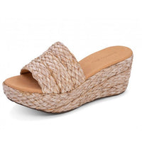 CHOCOLAT BLU Women's Yunis Sandals in raffia - women's shoe
