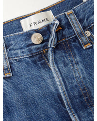 FRAME Lax Distressed High Rise Flared Jeans in antidote - women's jeans - view 4