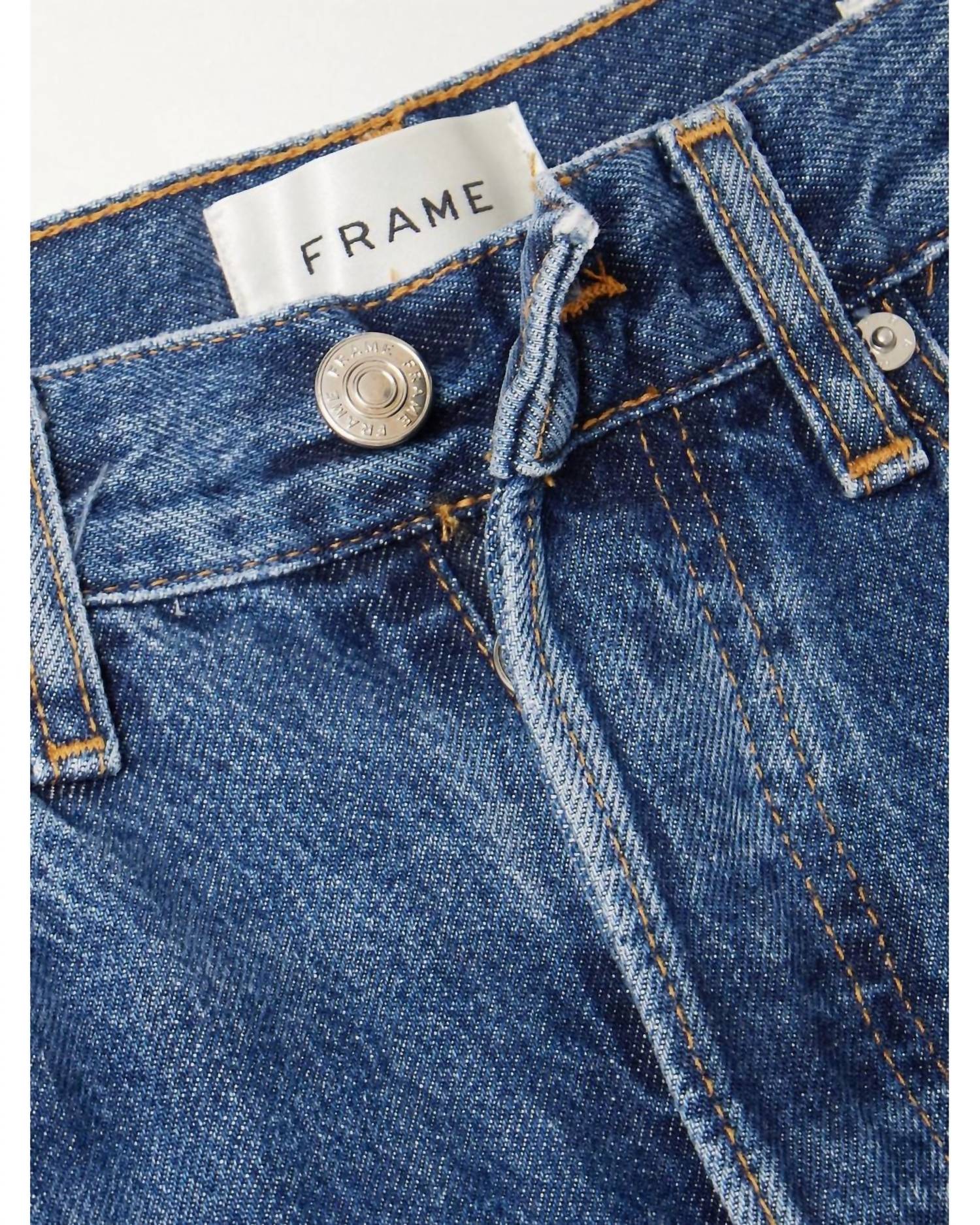 FRAME Lax Distressed High Rise Flared Jeans in antidote - women's jeans - view 4