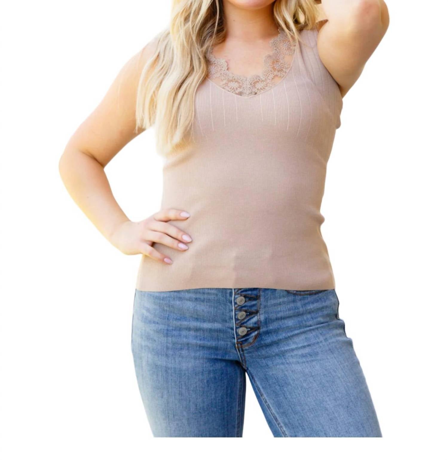 Bibi - I Can Love You Better Lace Tank Top