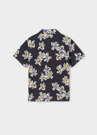 Mayoral - Boys' Linen Blend Hibiscus Short Sleeve Shirt
