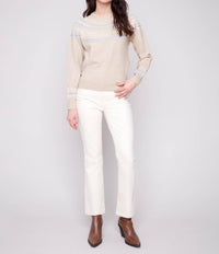 Charlie B - Apres Ski Jacquard Crew Neck Sweater