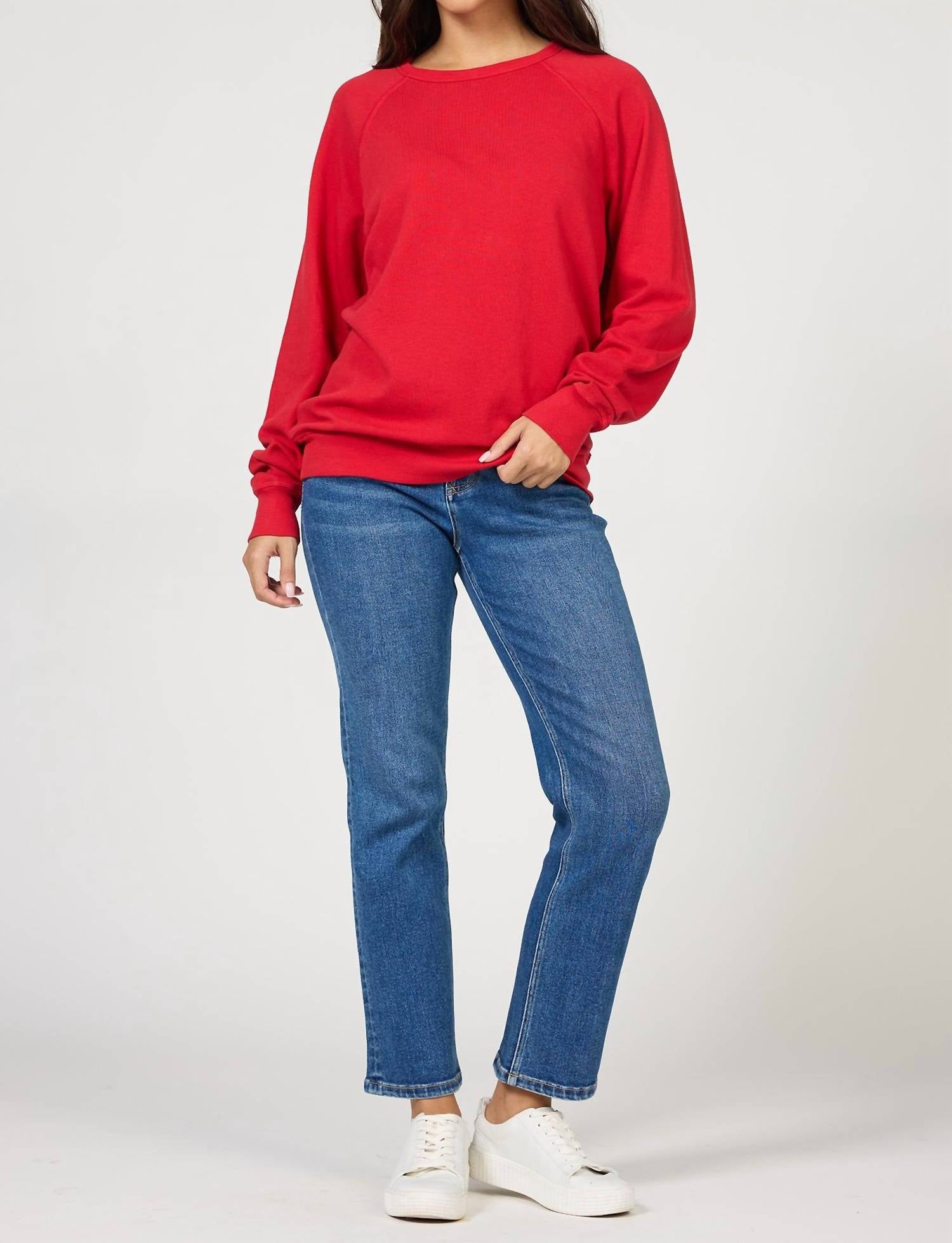 DEAR JOHN DENIM Lilja Long Sleeve Sweater in salsa - women's sweater - view 4