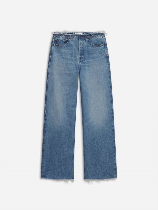 Frame - Le Low Baggy Wide Leg Cut Off Jeans