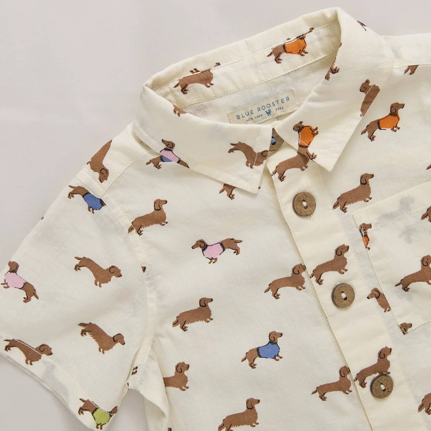 Pink Chicken - Kid's Jack Dachshunds Short Sleeve Shirt