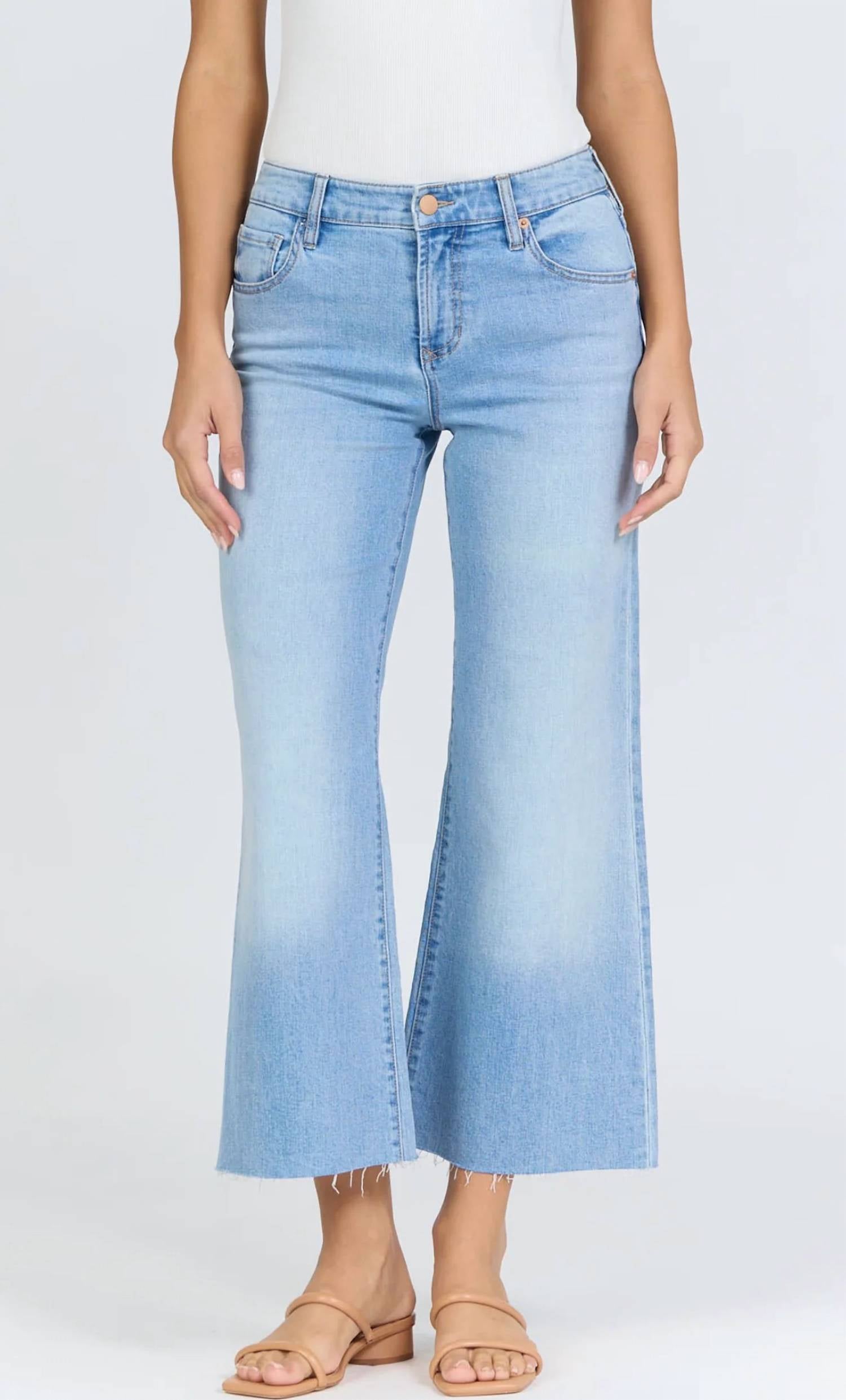 Dear John Denim - Holly Raw Hem Straight Leg Cropped Jeans