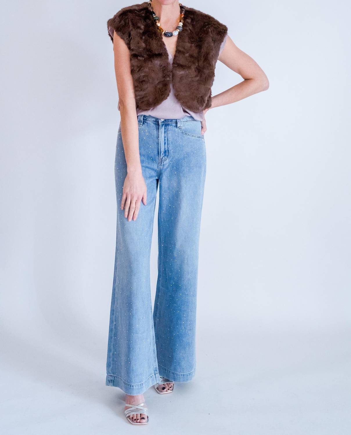 Kld. Signature - Faux Fur Bolero Vest