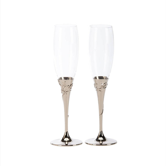 Creative Gifts International - "Love" Toasting Champagne Flutes Set