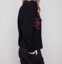 Charlie B - Embroidered Flowers Sweater