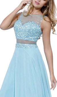 Nox Anabel - Long Chiffon Beaded Dress