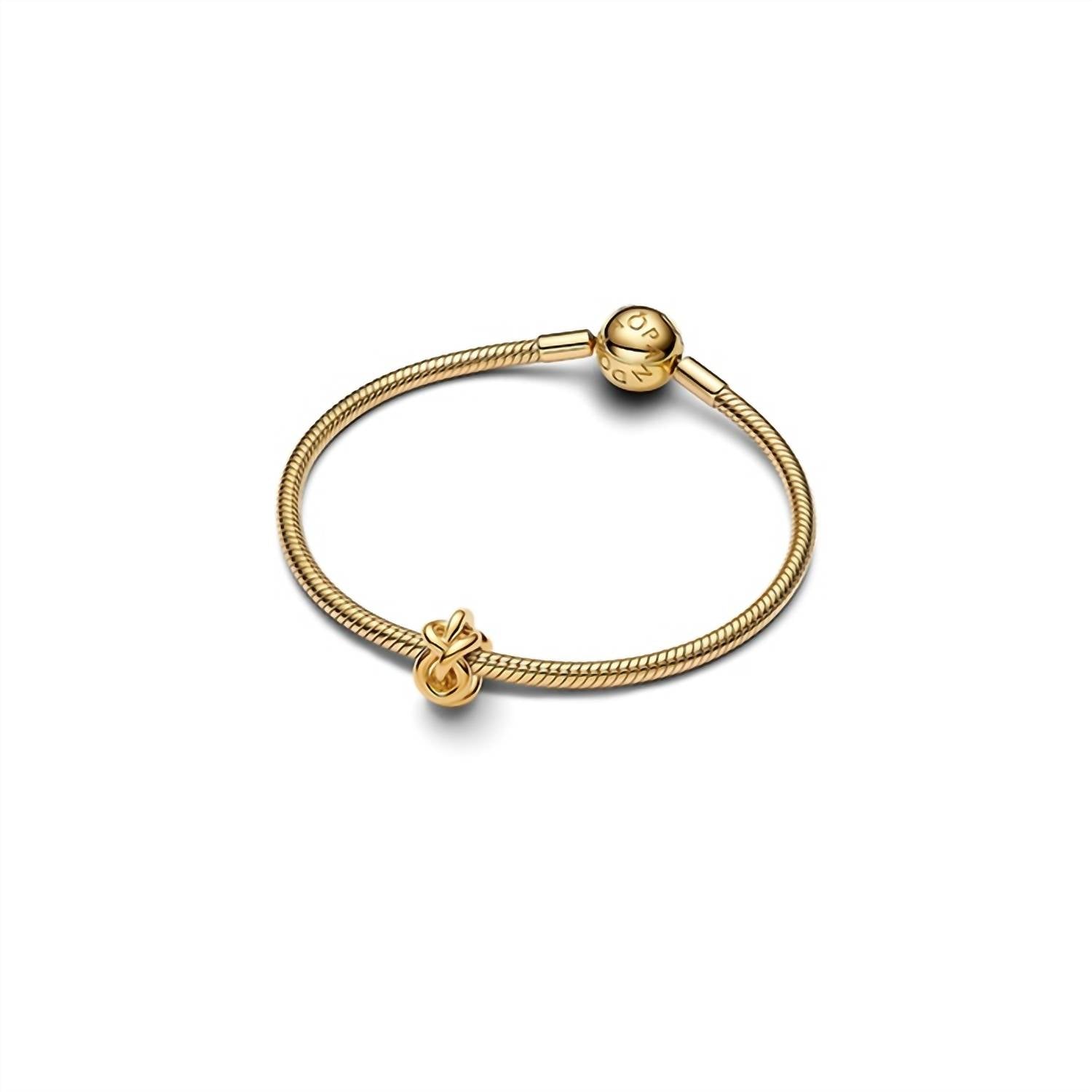 Pandora Infinity Knot Charm in gold - women's jewelry - alternate view