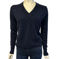 Autumn Cashmere - Cropped V-Neck Pullover With Reversed Seam