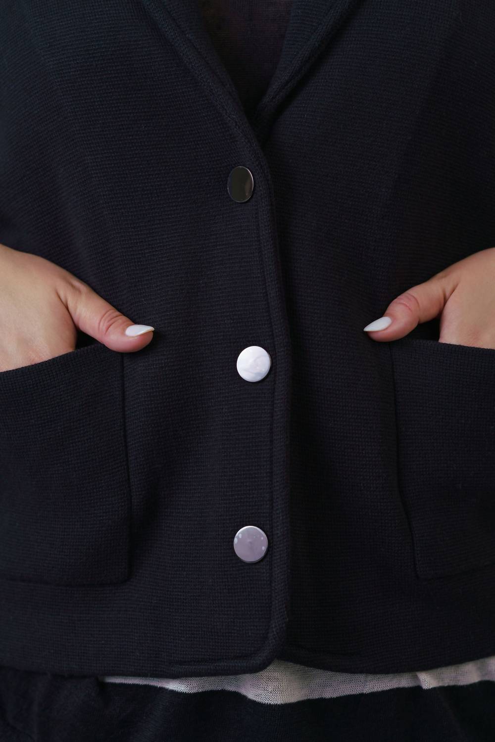 Minnie Rose - Cotton Blend Shrunken Blazer - Plus Size