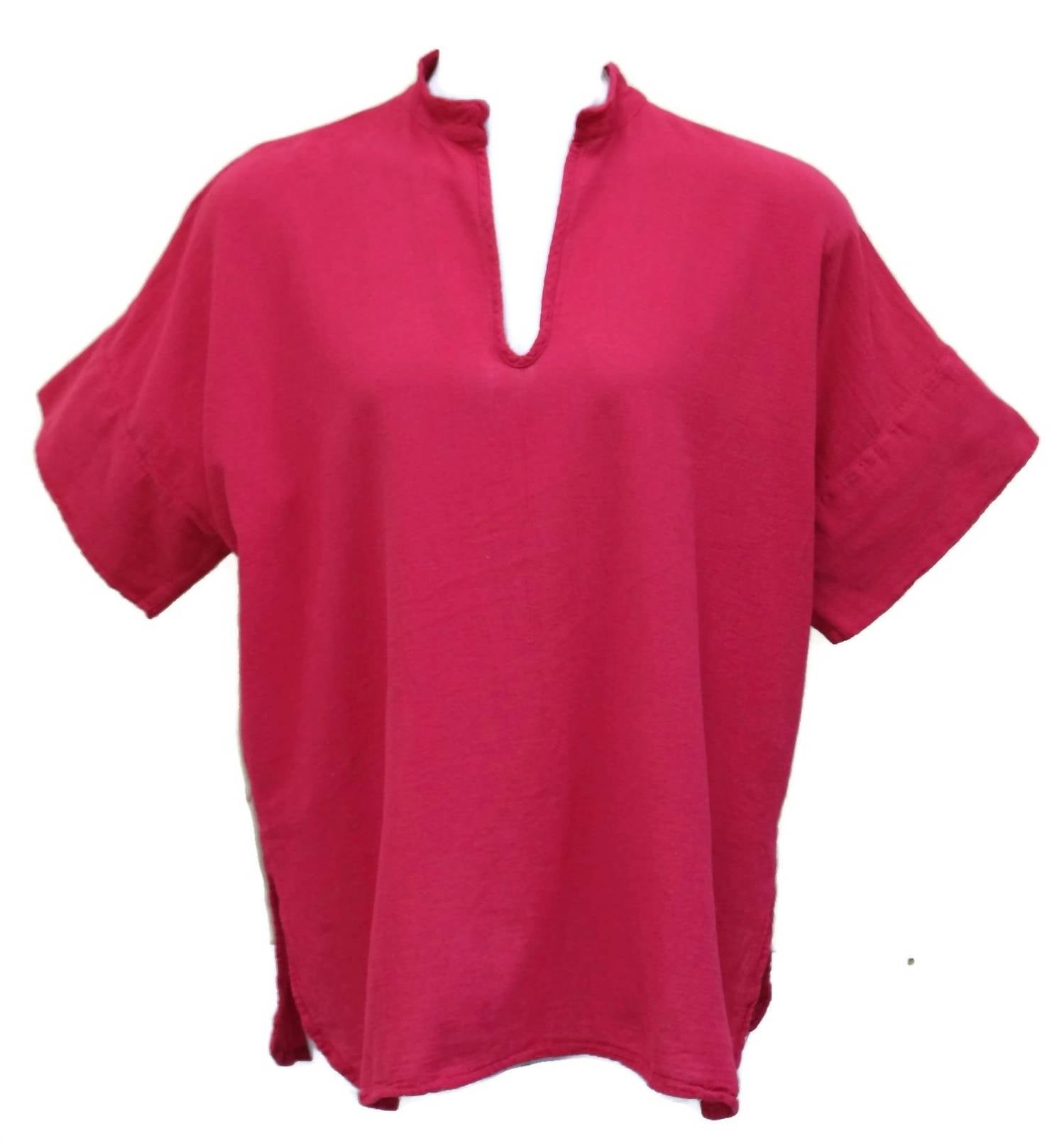 Maria De Guadalajara - Women's Short Sleeve Cotton Gauze Top